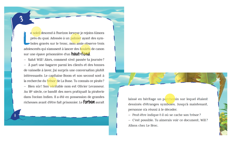 Exemple dans le texte